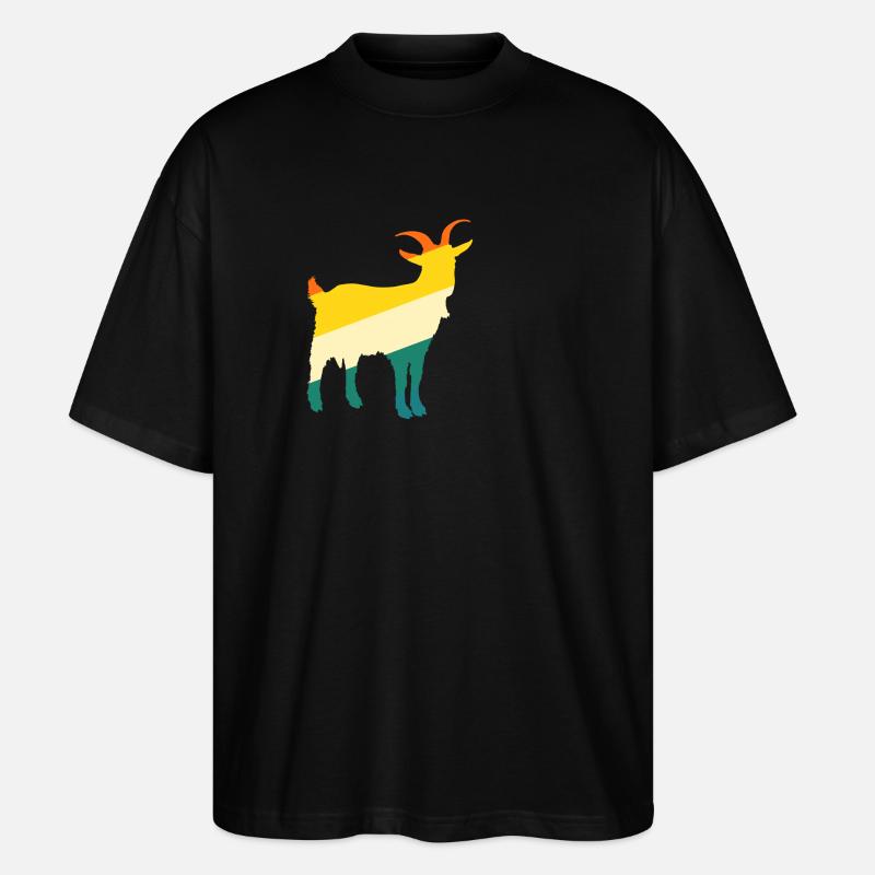 Ziegen - Stanley/Stella Oversized Unisex Bio T-Shirt Blaster 2.0 - Schwarz