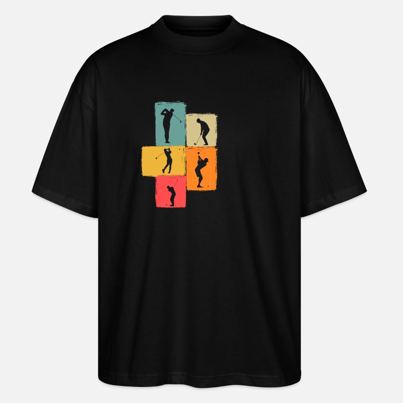 Golfspieler Golf - Stanley/Stella Oversized Unisex Bio T-Shirt Blaster 2.0 - Schwarz