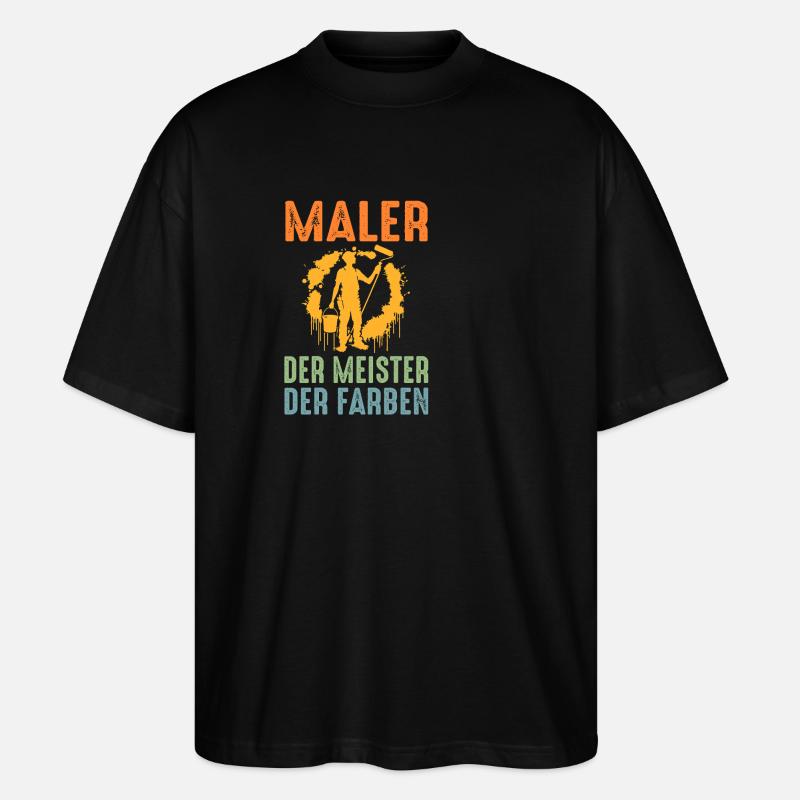 Master Painter Journeyman Painter - Stanley/Stella Oversized Unisex Organic T-shirt Blaster 2.0 - black