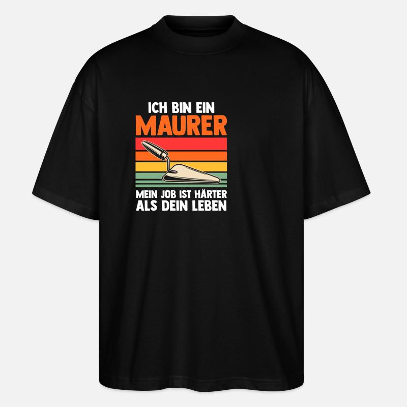 Maître maçon Compagnon maçon - T-shirt bio Blaster 2.0 coupe oversize Stanley/Stella Unisexe - noir