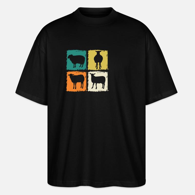 Mouton berger - T-shirt bio Blaster 2.0 coupe oversize Stanley/Stella Unisexe - noir