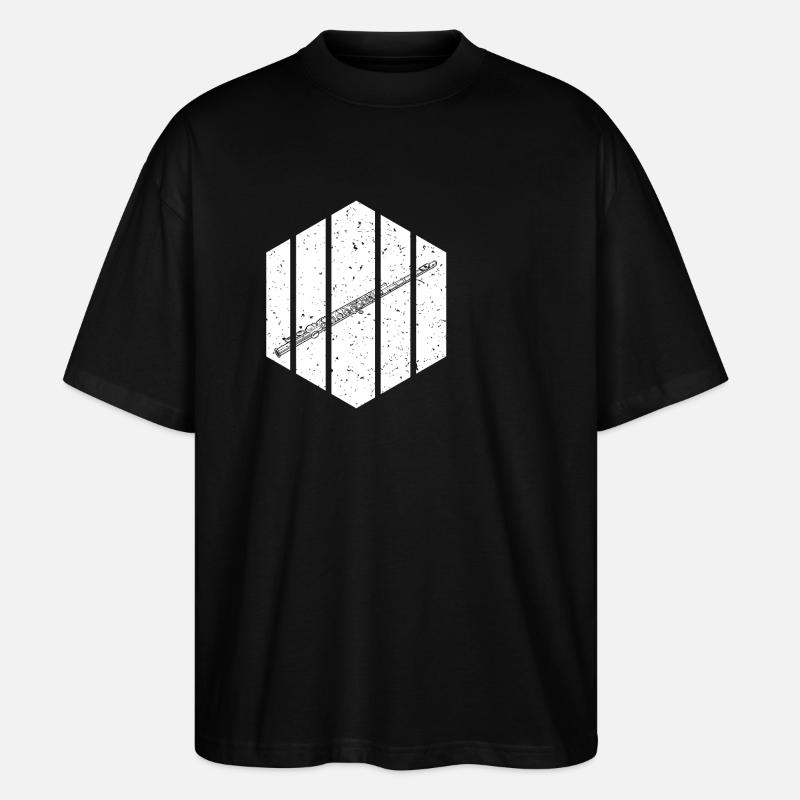 Flötist Querflöte - Stanley/Stella Oversized Unisex Bio T-Shirt Blaster 2.0 - Schwarz