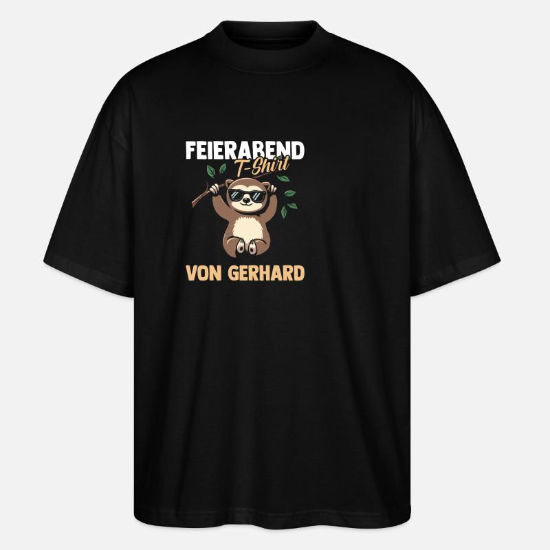Sloth Gerhard - Stanley/Stella Oversized Unisex Organic T-shirt Blaster 2.0 - black