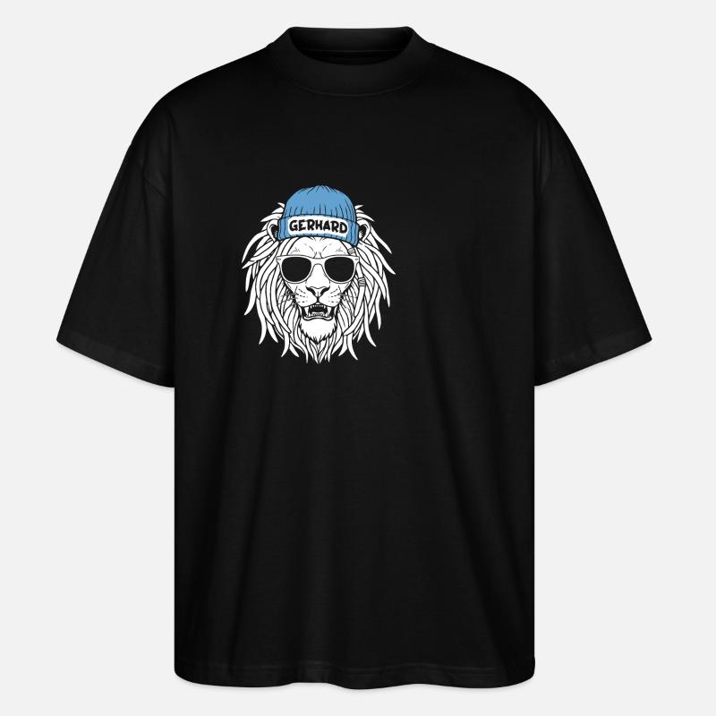 Löwe Gerhard - Stanley/Stella Oversized Unisex Bio T-Shirt Blaster 2.0 - Schwarz