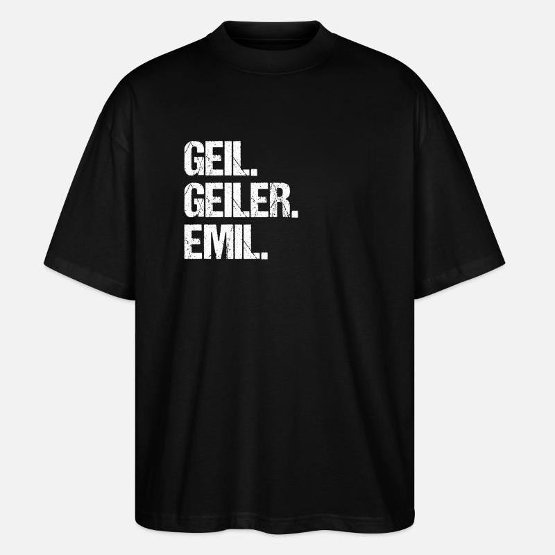 Emil - Stanley/Stella Oversized Unisex Bio T-Shirt Blaster 2.0 - Schwarz