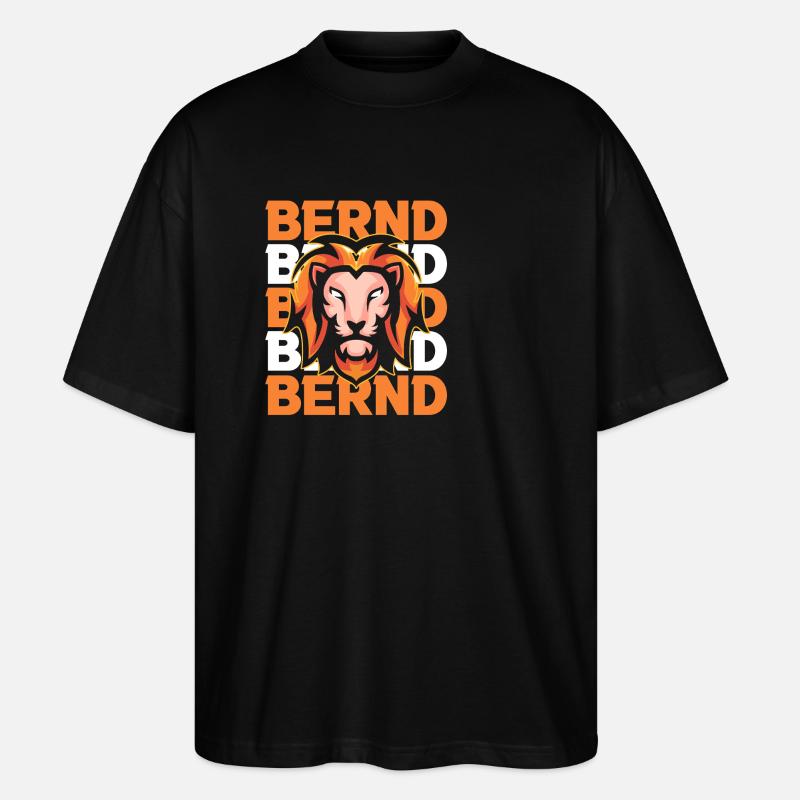 Löwe Bernd - Stanley/Stella Oversized Unisex Bio T-Shirt Blaster 2.0 - Schwarz
