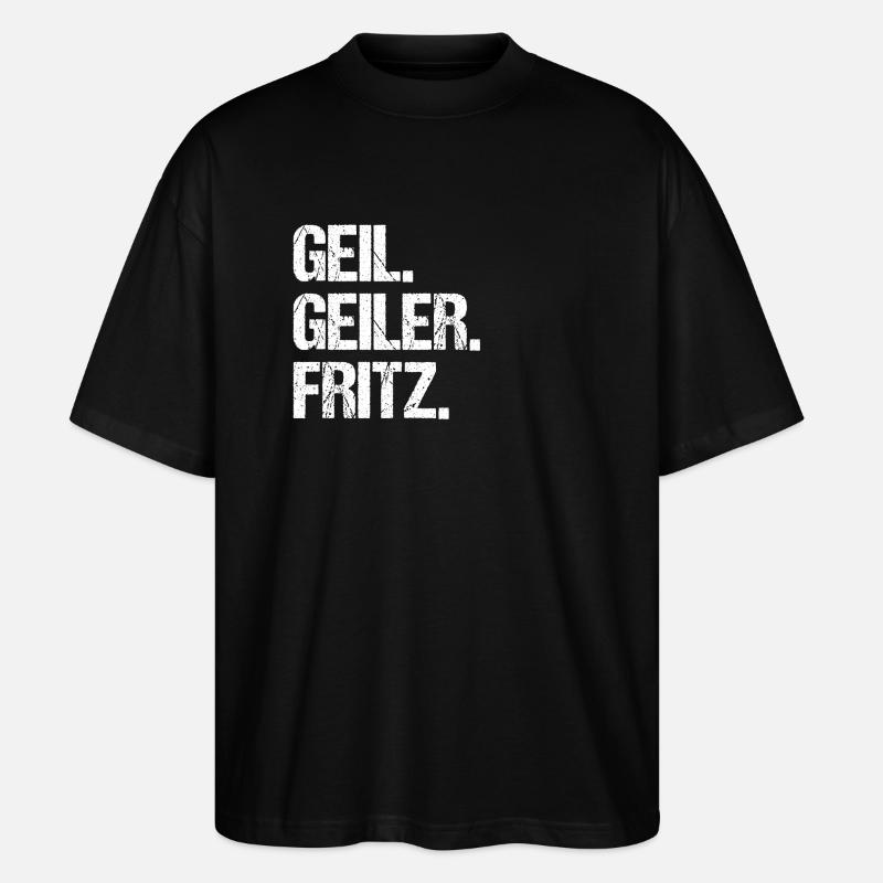 Fritz - T-shirt bio Blaster 2.0 coupe oversize Stanley/Stella Unisexe - noir