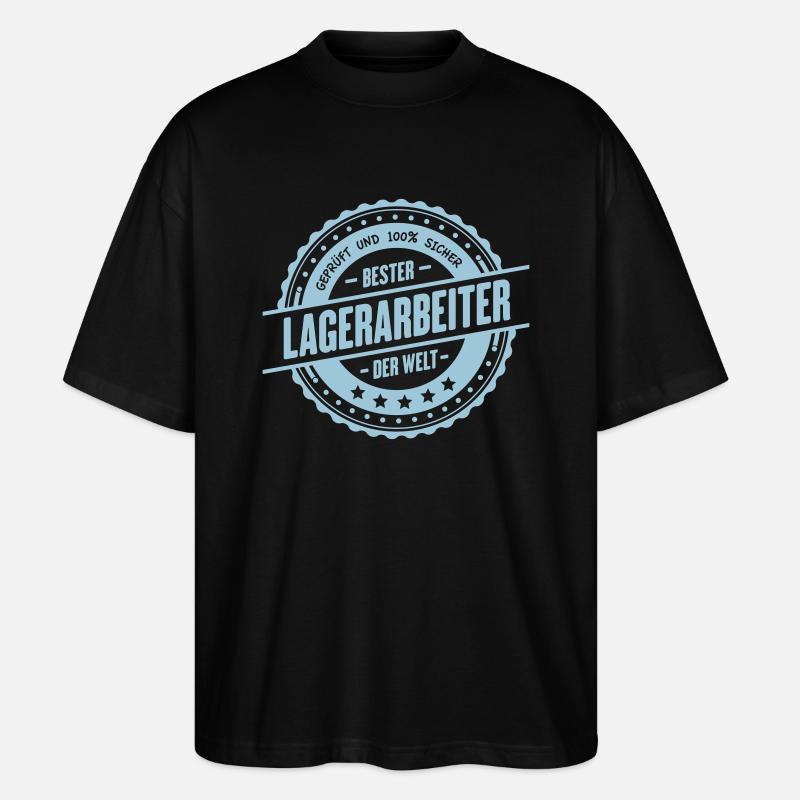 Bester Lagerarbeiter - Stanley/Stella Oversized Unisex Bio T-Shirt Blaster 2.0 - Schwarz
