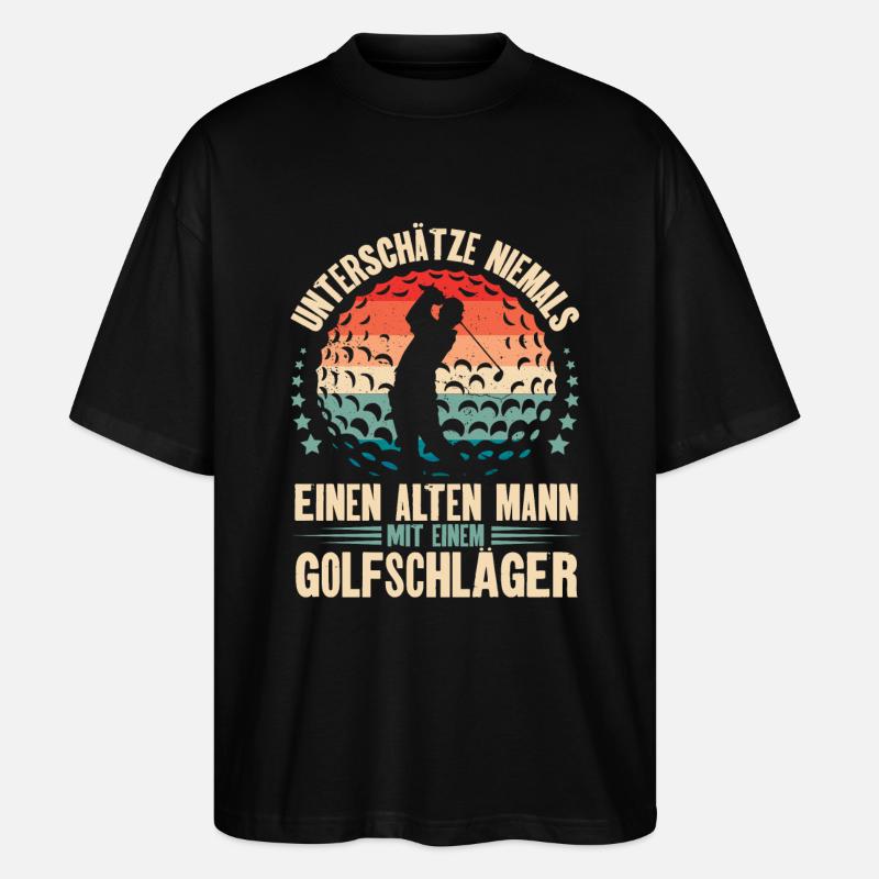 Golf Golfer - Stanley/Stella Oversized Unisex Bio T-Shirt Blaster 2.0 - Schwarz