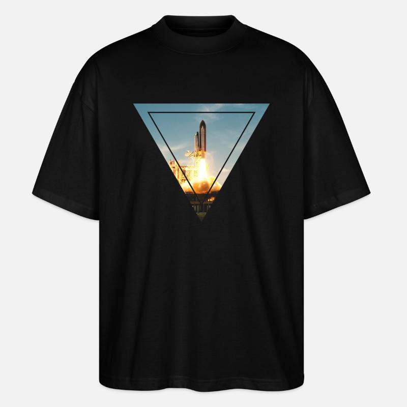 Space Shuttle - Stanley/Stella Oversized Unisex Bio T-Shirt Blaster 2.0 - Schwarz