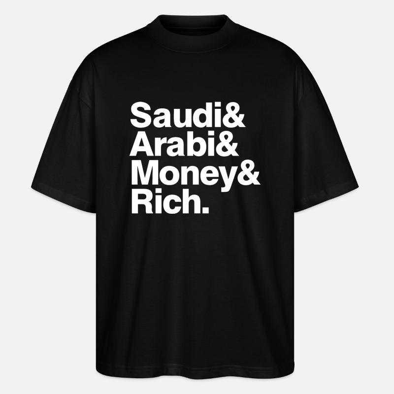 Arabie saoudite argent riche - T-shirt bio Blaster 2.0 coupe oversize Stanley/Stella Unisexe - noir