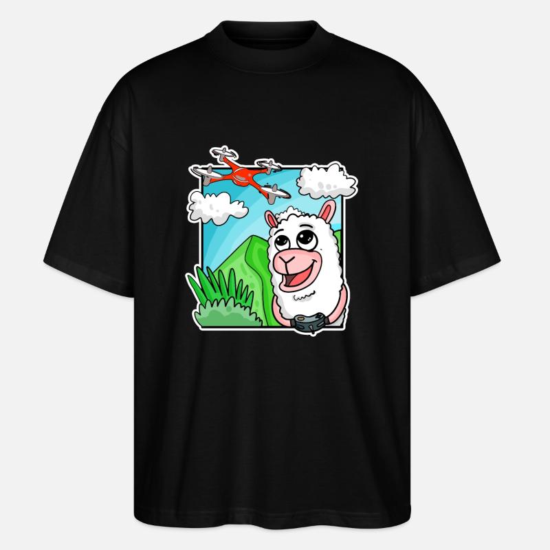 Drone Quadcopter Pilote drone Alpagas - T-shirt bio Blaster 2.0 coupe oversize Stanley/Stella Unisexe - noir
