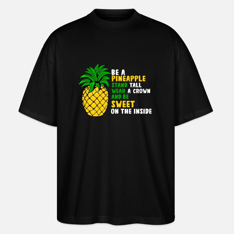 Ananas - T-shirt bio Blaster 2.0 coupe oversize Stanley/Stella Unisexe - noir