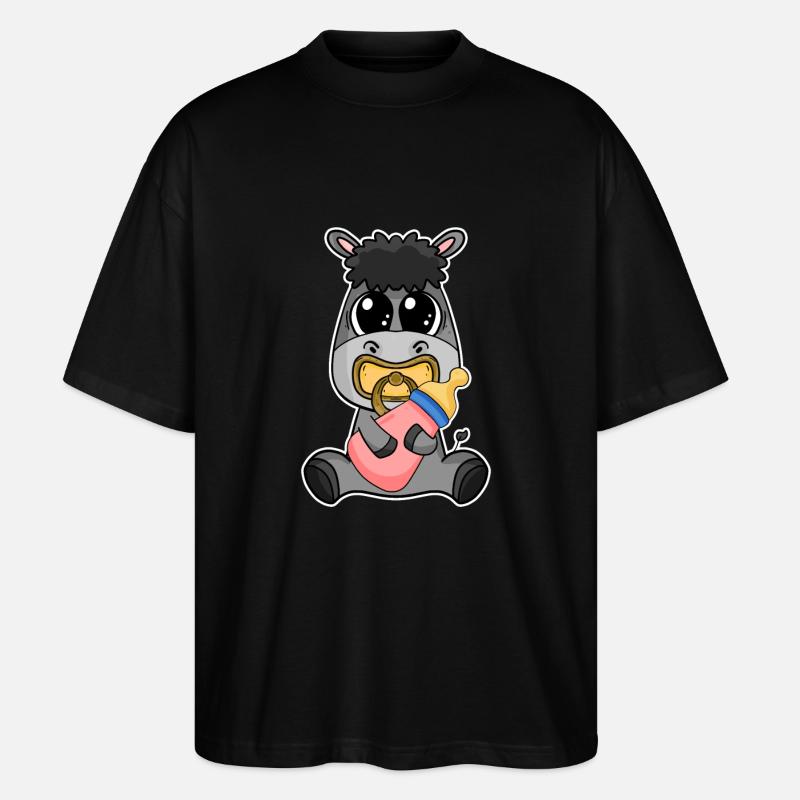 Bébé âne - T-shirt bio Blaster 2.0 coupe oversize Stanley/Stella Unisexe - noir