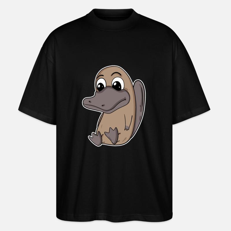 Schnabeltier - Stanley/Stella Oversized Unisex Bio T-Shirt Blaster 2.0 - Schwarz
