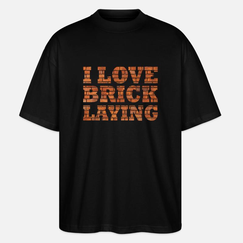 J’adore les maçons - T-shirt bio Blaster 2.0 coupe oversize Stanley/Stella Unisexe - noir