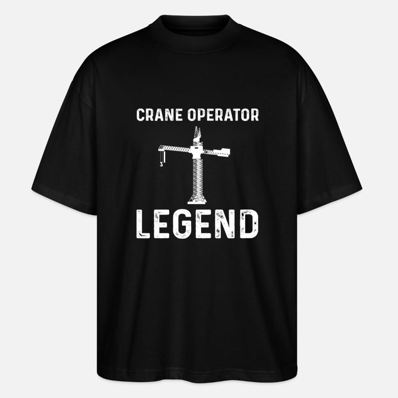 Crane Operator Legend - Stanley/Stella Oversized Unisex Organic T-shirt Blaster 2.0 - black