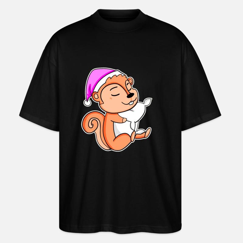 Eichhörnchen - Stanley/Stella Oversized Unisex Bio T-Shirt Blaster 2.0 - Schwarz