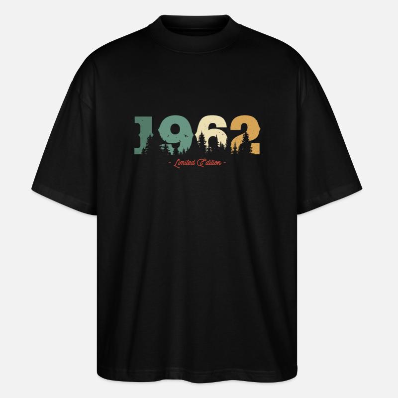 Jahrgangsgeschenk 1962 - Stanley/Stella Oversized Unisex Bio T-Shirt Blaster 2.0 - Schwarz