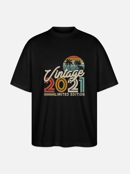 Millésime légendaire 2021 - T-shirt bio Blaster 2.0 coupe oversize Stanley/Stella Unisexe - noir