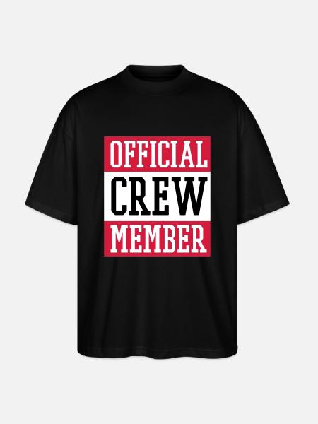 Official Crew Member - Stanley/Stella Oversized Unisex Bio T-Shirt Blaster 2.0 - Schwarz