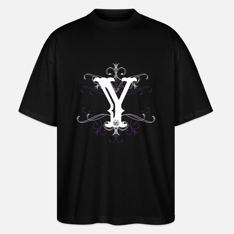 Buchstabe Y Ypsilon Buchstabe-Y - Stanley/Stella Oversized Unisex Bio T-Shirt Blaster 2.0 - Schwarz