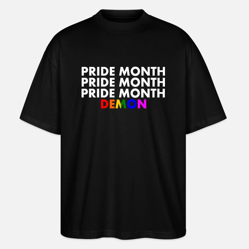 pride month demon - Stanley/Stella Oversized Unisex Bio T-Shirt Blaster 2.0 - Schwarz
