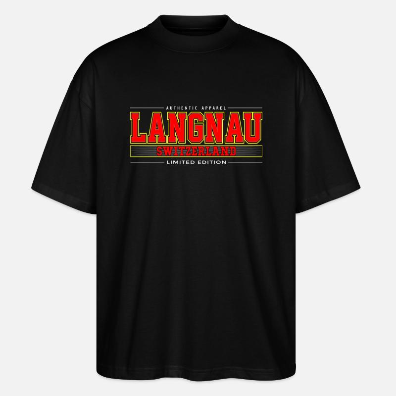 Langnau - Stanley/Stella Oversized Unisex Bio T-Shirt Blaster 2.0 - Schwarz