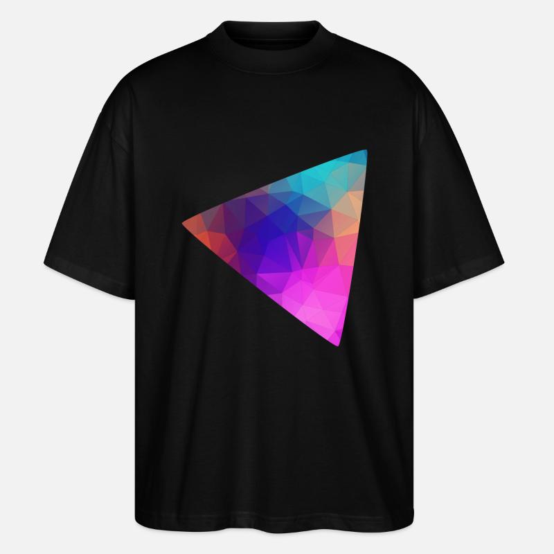 Dreieck bunt - Stanley/Stella Oversized Unisex Bio T-Shirt Blaster 2.0 - Schwarz