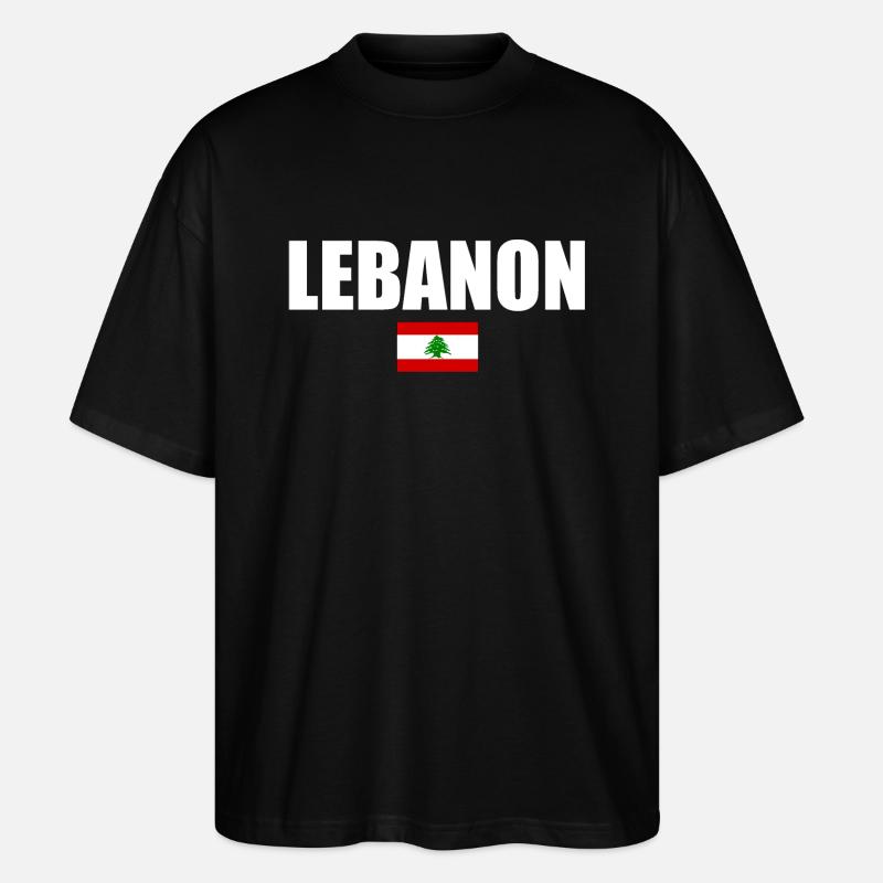 Libanon - Stanley/Stella Oversized Unisex Bio T-Shirt Blaster 2.0 - Schwarz