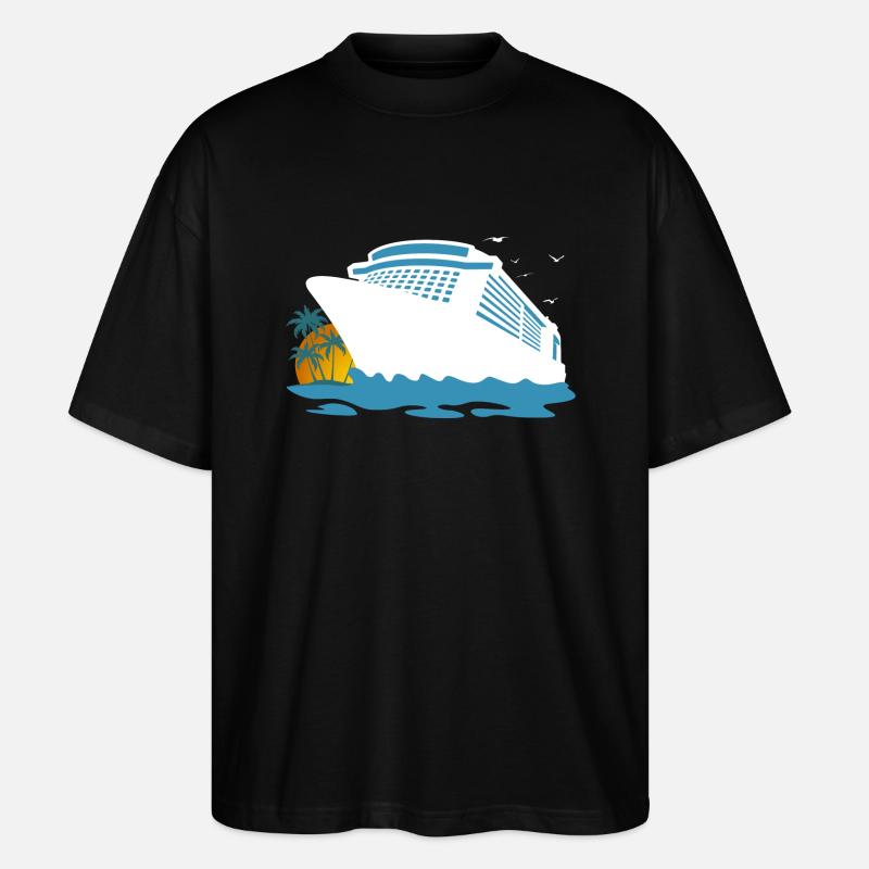 Croisière, Bateau De Croisière, Croisière - T-shirt bio Blaster 2.0 coupe oversize Stanley/Stella Unisexe - noir