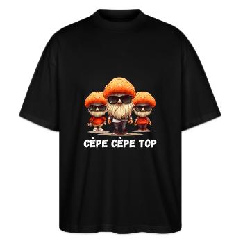Cèpe Cèpe TOP - T-shirt bio Blaster 2.0 coupe oversize Stanley/Stella Unisexe - noir - Devant - Alina (178cm) & Michal (187cm)