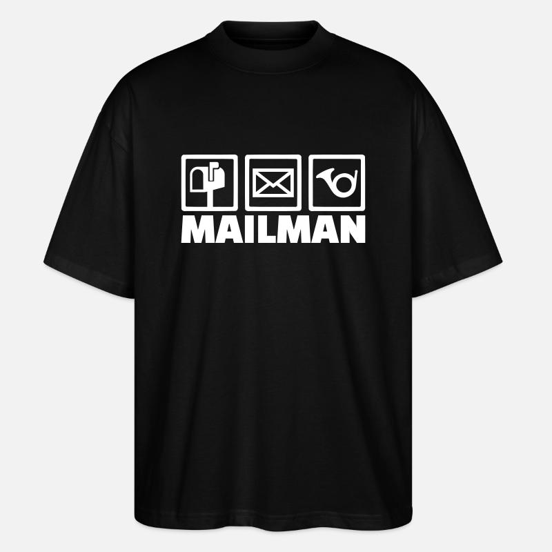 Briefträger - Stanley/Stella Oversized Unisex Bio T-Shirt Blaster 2.0 - Schwarz