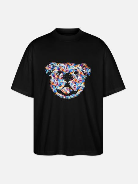 Old English Bulldog - Stanley/Stella Oversized Unisex Organic T-shirt Blaster 2.0 - black