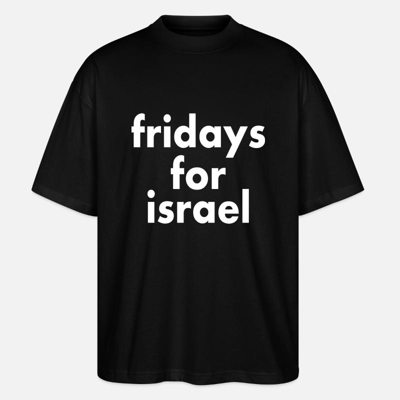 Fridays for israel - T-shirt bio Blaster 2.0 coupe oversize Stanley/Stella Unisexe - noir