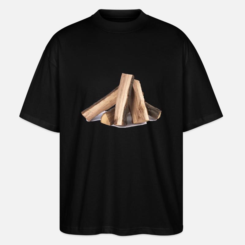 Holzscheite - Stanley/Stella Oversized Unisex Bio T-Shirt Blaster 2.0 - Schwarz