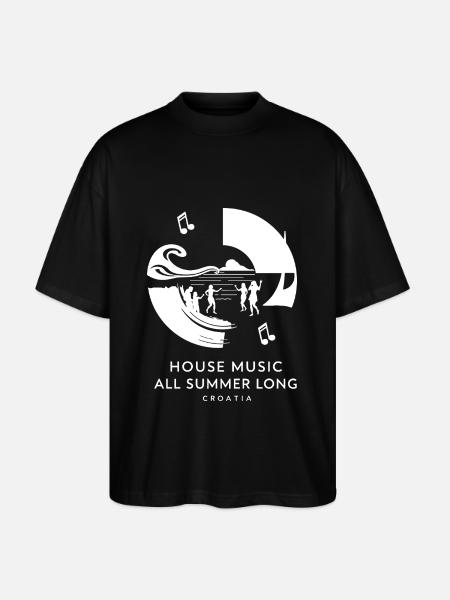 Croatia House Music - Stanley/Stella Oversized Unisex Organic T-shirt Blaster 2.0 - black