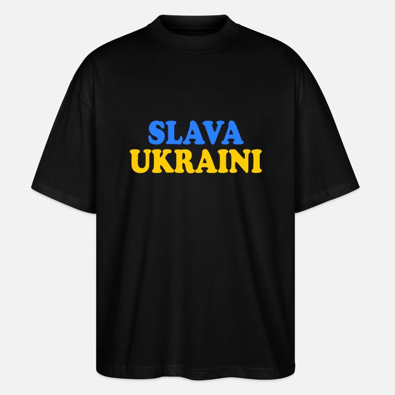 Ukraine - Stanley/Stella Oversized Unisex Bio T-Shirt Blaster 2.0 - Schwarz