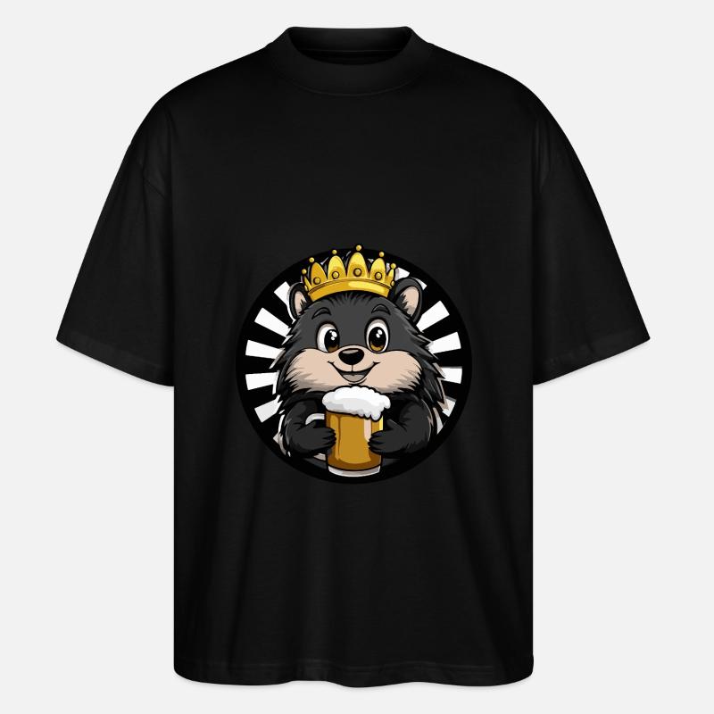 Igel Bier - Stanley/Stella Oversized Unisex Bio T-Shirt Blaster 2.0 - Schwarz