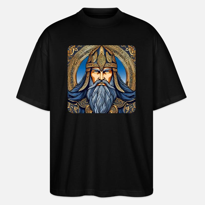 Stolzer Wikinger - Stanley/Stella Oversized Unisex Bio T-Shirt Blaster 2.0 - Schwarz