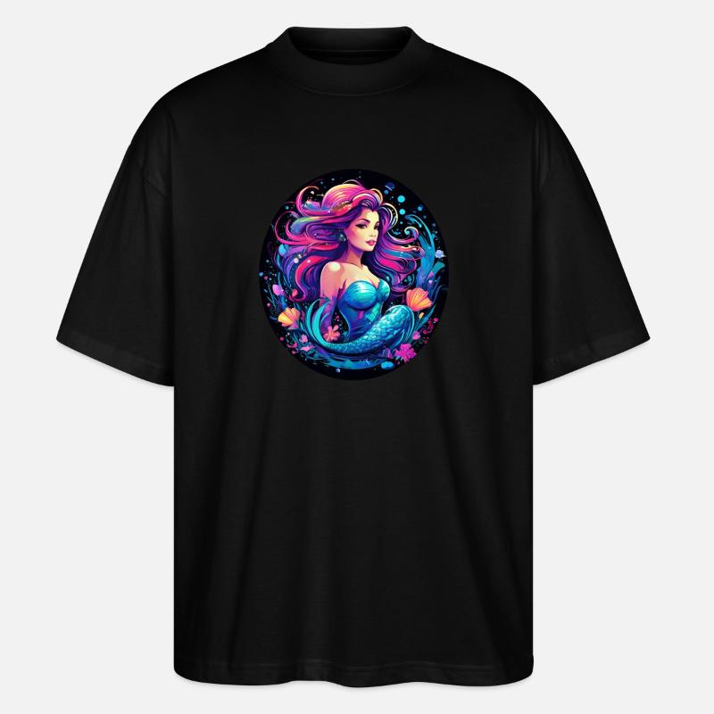 The Mermaid - Stanley/Stella Oversized Unisex Bio T-Shirt Blaster 2.0 - Schwarz