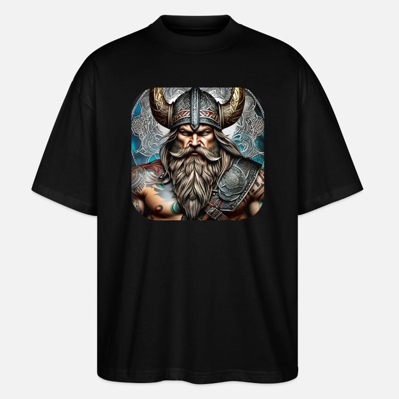 Stolzer Wikinger Krieger Germane - Stanley/Stella Oversized Unisex Bio T-Shirt Blaster 2.0 - Schwarz