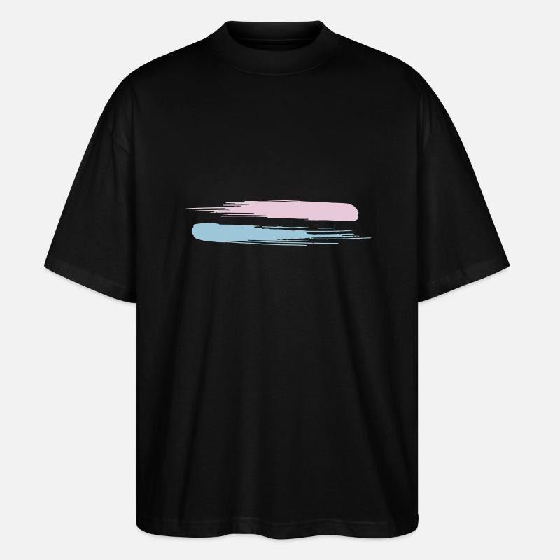 Striche Horizontal - Stanley/Stella Oversized Unisex Bio T-Shirt Blaster 2.0 - Schwarz