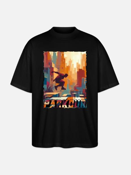 Parkour - Stanley/Stella Oversized Unisex Organic T-shirt Blaster 2.0 - black