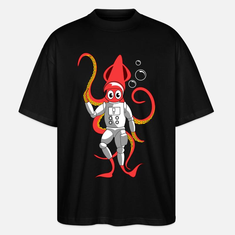 Squid Disguise - Stanley/Stella Oversized Unisex Bio T-Shirt Blaster 2.0 - Schwarz