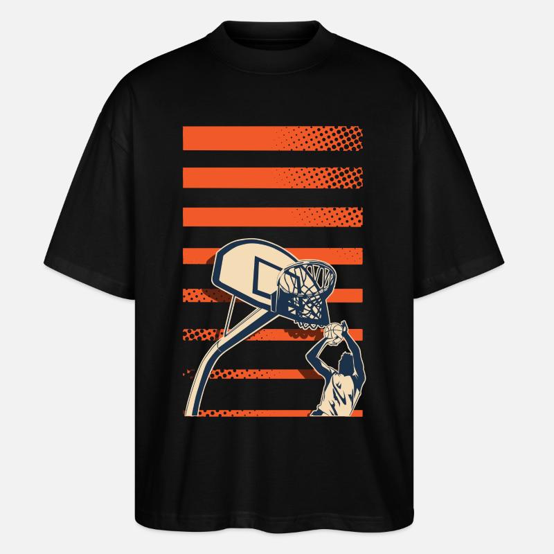 Joueurs de basket-ball - T-shirt bio Blaster 2.0 coupe oversize Stanley/Stella Unisexe - noir