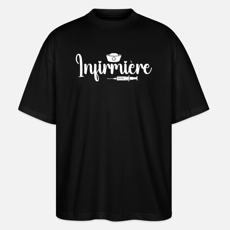 Infirmière Cadeau – Infirmière - T-shirt bio Blaster 2.0 coupe oversize Stanley/Stella Unisexe - noir