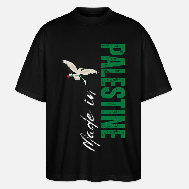 Made in Palestine, design vertical - T-shirt bio Blaster 2.0 coupe oversize Stanley/Stella Unisexe - noir