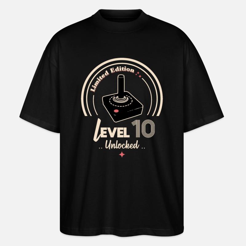 Level 10 unlocked - T-shirt bio Blaster 2.0 coupe oversize Stanley/Stella Unisexe - noir