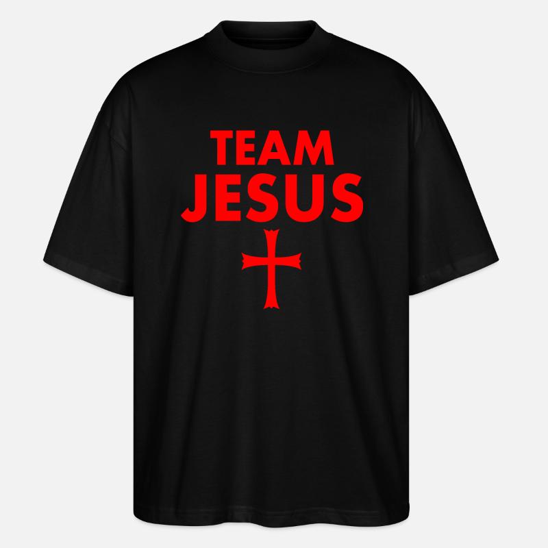 Team jesus - Stanley/Stella Oversized Unisex Bio T-Shirt Blaster 2.0 - Schwarz